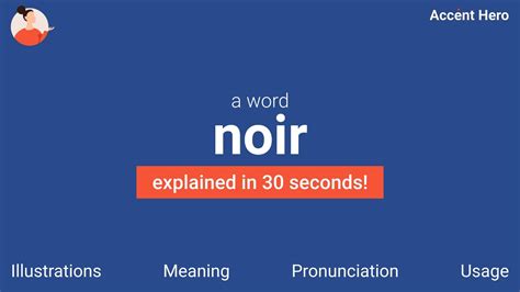 noire pronunciation|definition of the word noir.